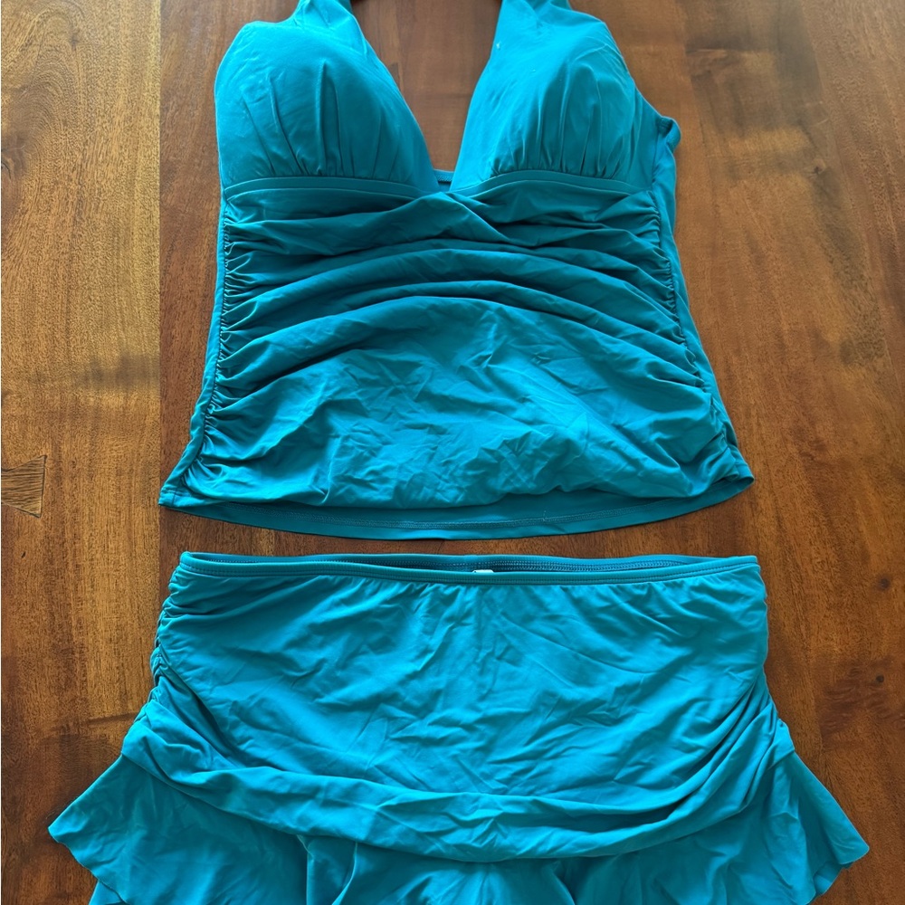 La Blanca Teal One Piece Swimsuit
